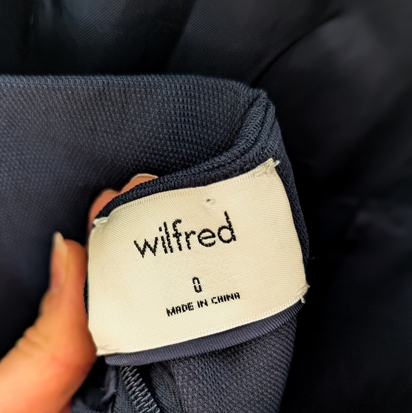 WILFRED Ecoulement Jumpsuit Square Neck Blue 0 Aritzia - Picture 9 of 10